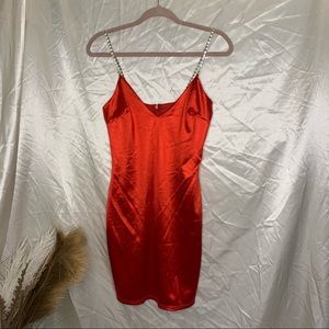 Shinin” on you red satin dress